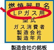 製造会社の銘板